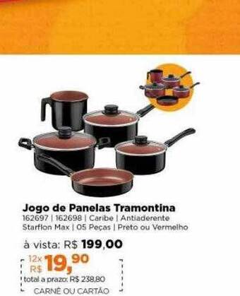 Jogo de panelas tramontina