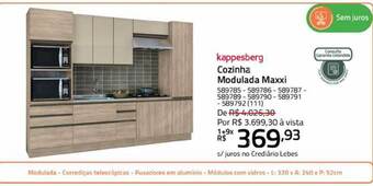 Lojas Lebes Kappesberg cozinha modulada maxxi oferta
