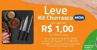 Lojas Lebes Kit churrasco mor oferta