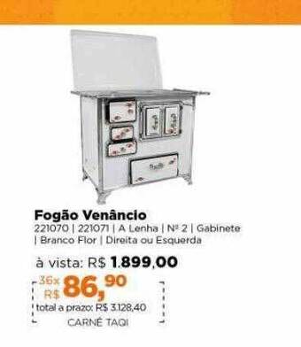 Lojas TaQi Fogão venâncio oferta