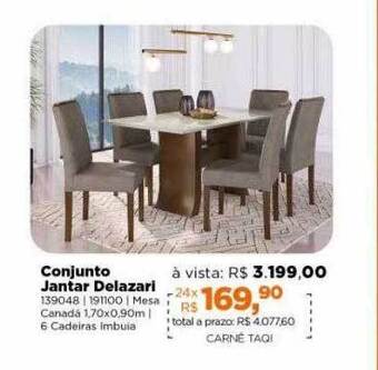 Conjunto jantar delazari