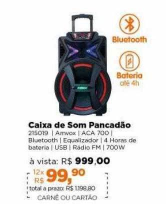 Lojas TaQi Caixa de som pancadão oferta
