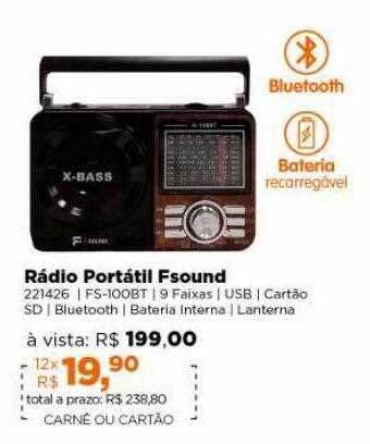 Rádio portátil fsound