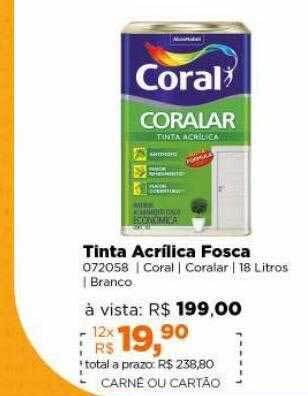 Lojas TaQi Tinta acrílica fosca oferta