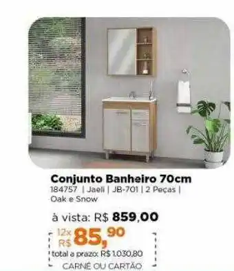 Lojas TaQi Conjunto banheiro 70cm oferta