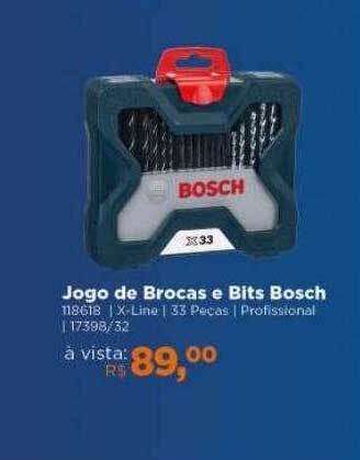 Lojas TaQi Jogo de brocas e bits bosch oferta