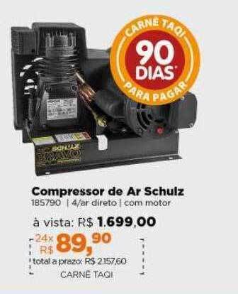 Lojas TaQi Compressor de ar schulz oferta