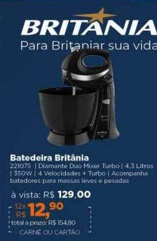 Lojas TaQi Batedeira britânia oferta