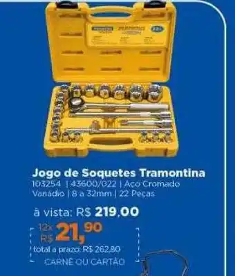 Lojas TaQi Jogo de soquetes tramontina oferta