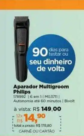 Lojas TaQi Aparador multigroom philips oferta