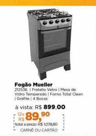 Lojas TaQi Fogão mueller oferta