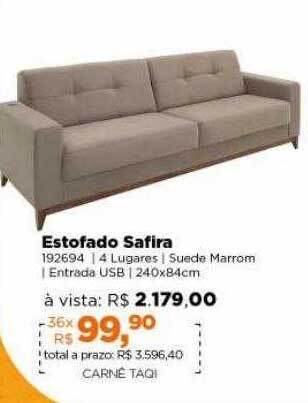 Lojas TaQi Estofado safira oferta