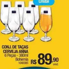 Conj de taças cerveja anna