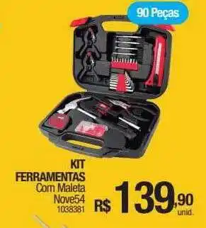 Kit ferrementas com maleta nove54