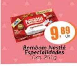 Supermercados Archer Bombom nestlé especialidades oferta