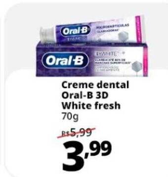 Creme dental oral-b 3d white fresh