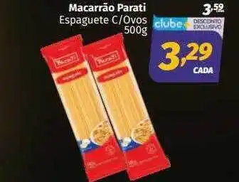 Macarrão parati espaguete c ovos