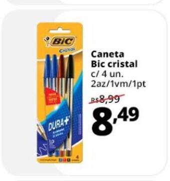 Supermercados Baklizi Caneta bic cristal c- 4 oferta