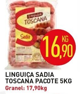Calvo Atacadista Linguica Sadia Toscana pacote 5kg oferta