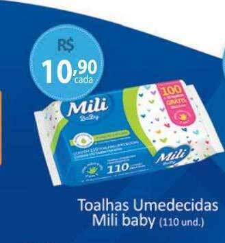 Tchê Farmácias Toalhas umedecidas mili baby oferta
