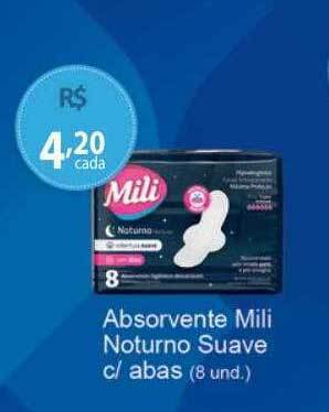 Tchê Farmácias Absorvente mili noturno suave c abas oferta