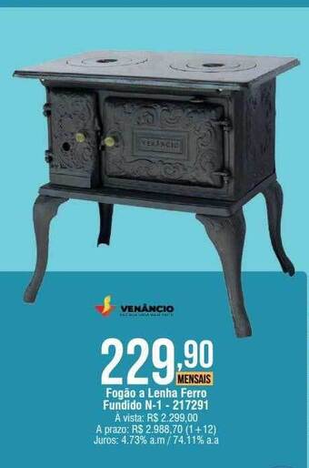 Berlanda Fogão a lenha ferro fundido n-1 venâncio oferta