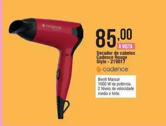 Berlanda Secador de cabelos cadence rouge style oferta