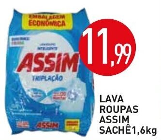 Calvo Atacadista Lava roupas Assim sache 1.6kg oferta