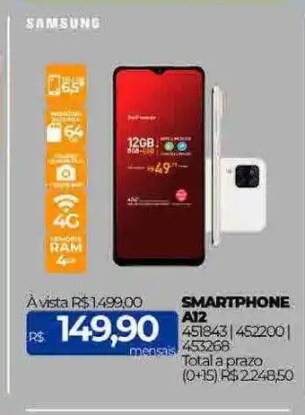 Lojas Certel Smartphone a12 oferta
