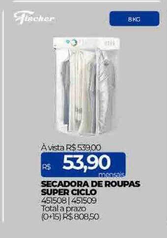 Lojas Certel Secadora de roupas super ciclo oferta