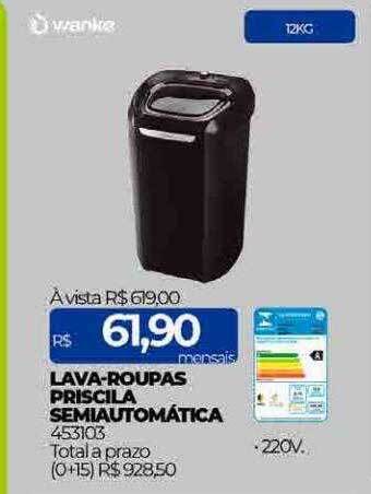 Lojas Certel Lava-roupas priscila semiautomática oferta