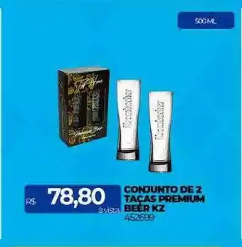 Lojas Certel Conjunto de 2 taças premium béer kg oferta