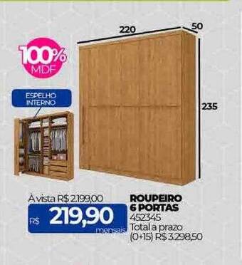 Lojas Certel Roupeiro 6 portas oferta
