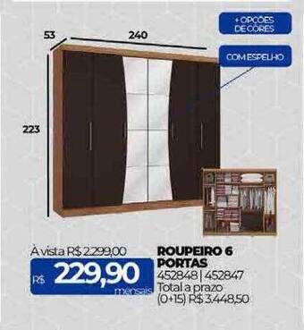 Lojas Certel Roupeiro 6 portas oferta