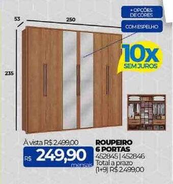 Lojas Certel Roupeiro 6 portas oferta