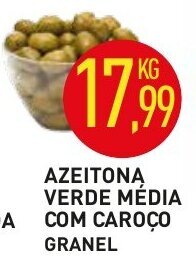 Azeitona Verde Media com caroco granel 1kg