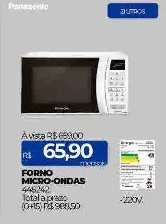 Lojas Certel Panasonic forno micro-ondas 445242 oferta