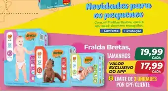 Supermercados Bretas Fraldas Bretas Tamanhos oferta