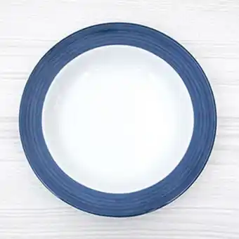 Prato fundo de porcelana schmidt cilíndrica 23cm azul