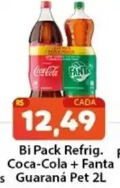 Bi Pack Refrig. Coca Cola + Fanta Guarana pet 2L