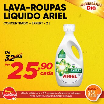 Dia Lava roupas Liquido Ariel 2L oferta