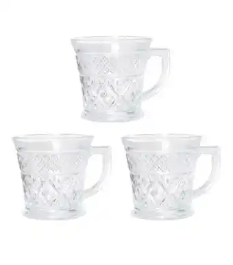 Freitas Varejo Jogo canecas de vidro 3 peças útil bazar 155ml rfo011 oferta