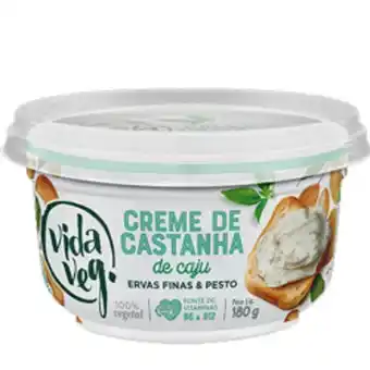 Creme de castanha de cajú vida veg ervas finas 180g