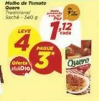 Dia Molho de Tomate Quero 340g oferta