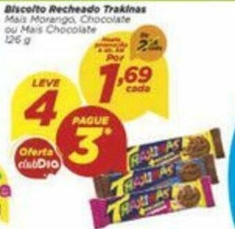 Dia Biscoito Recheado Trakinas 126g oferta