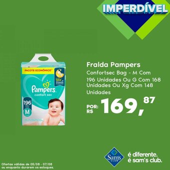 Sam's Club Fralda Pampers oferta
