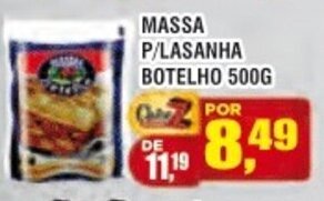 Massa p/ lasanha Botelho 500g