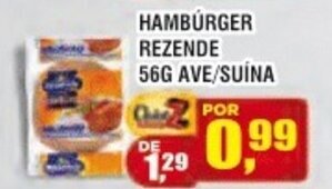 Hamburguer Rezende 56g Ave/ Suina
