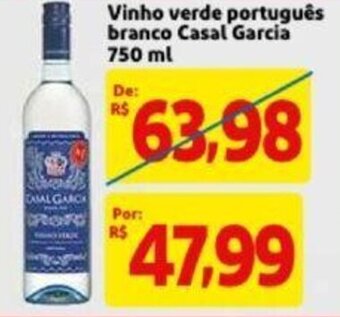 Extra Supermercado Vinho Verde Portugues Branco Casal Garcia 750ml oferta