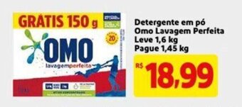 Extra Supermercado Detergente em Po Omo Lavagem Perfeita Leve 1.6kg pague 1.45kg oferta
